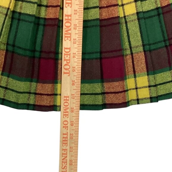 Vintage Neiman Marcus Laird-Portch Of Scotland Tartan Wool Kilt Wrap Skirt - S/M - Picture 7 of 7